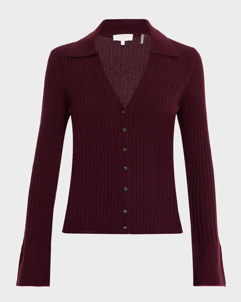 Cathy Ribbed Cashmere Cardigan
